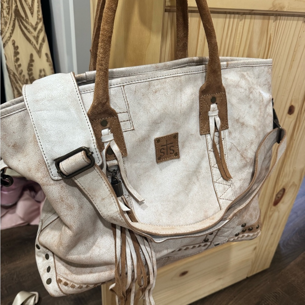 STS Ranchwear White and Tan Women's Bag